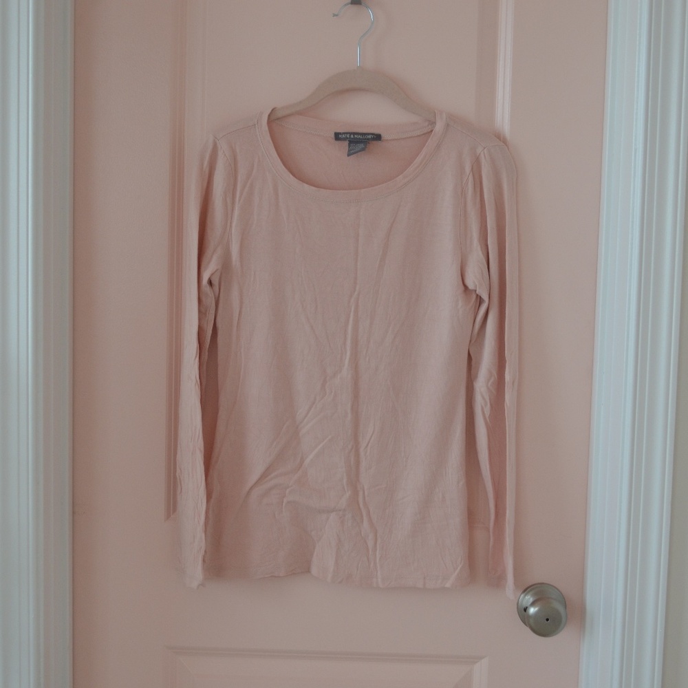 EUC! Peach Pink Long Sleeve T Shirt